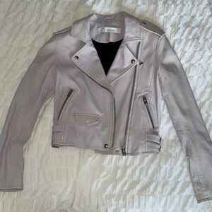 Iro Asheville leather jacket in lilac